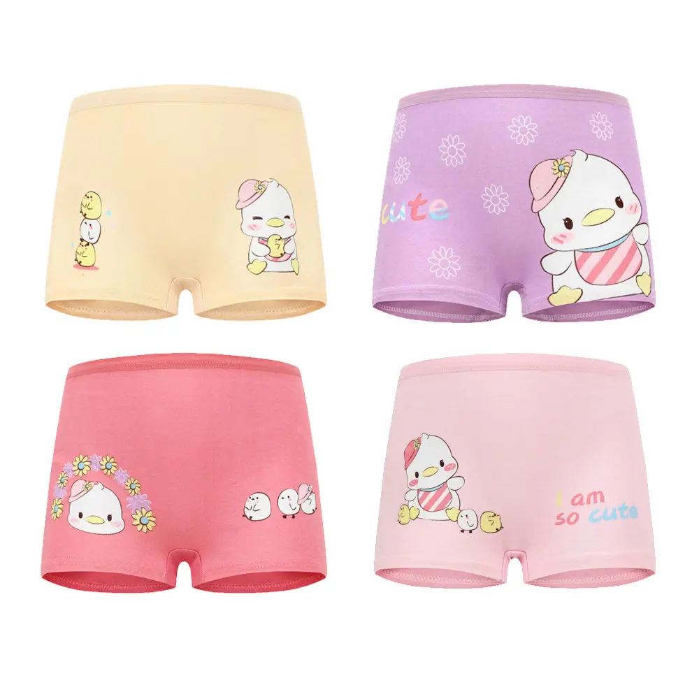 1/4/8/12 Pcs Children Girls Panties Sets Cotton Pretty Cute Cartoon Unicorn Print Child Underwear for Girl Kid Boxer Breathable