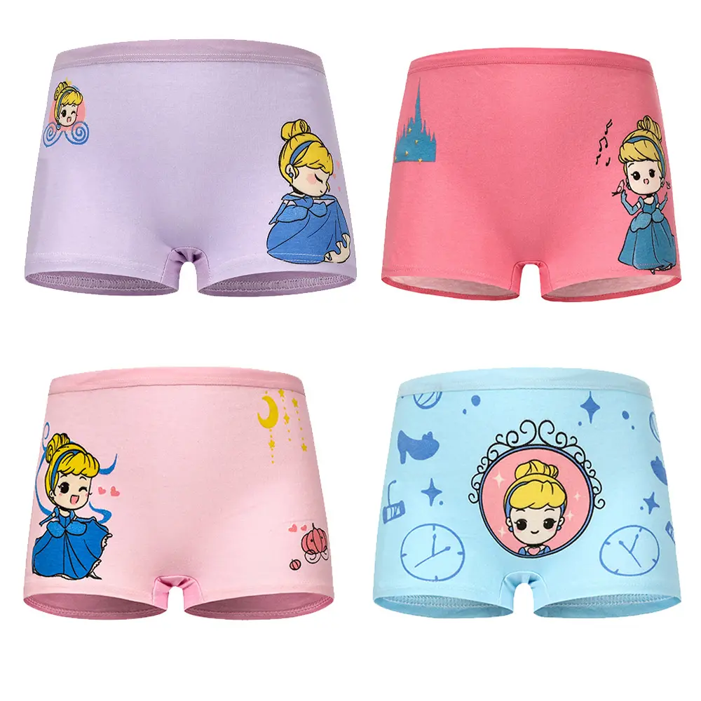 1/4/8/12 Pcs Children Girls Panties Sets Cotton Pretty Cute Cartoon Unicorn Print Child Underwear for Girl Kid Boxer Breathable