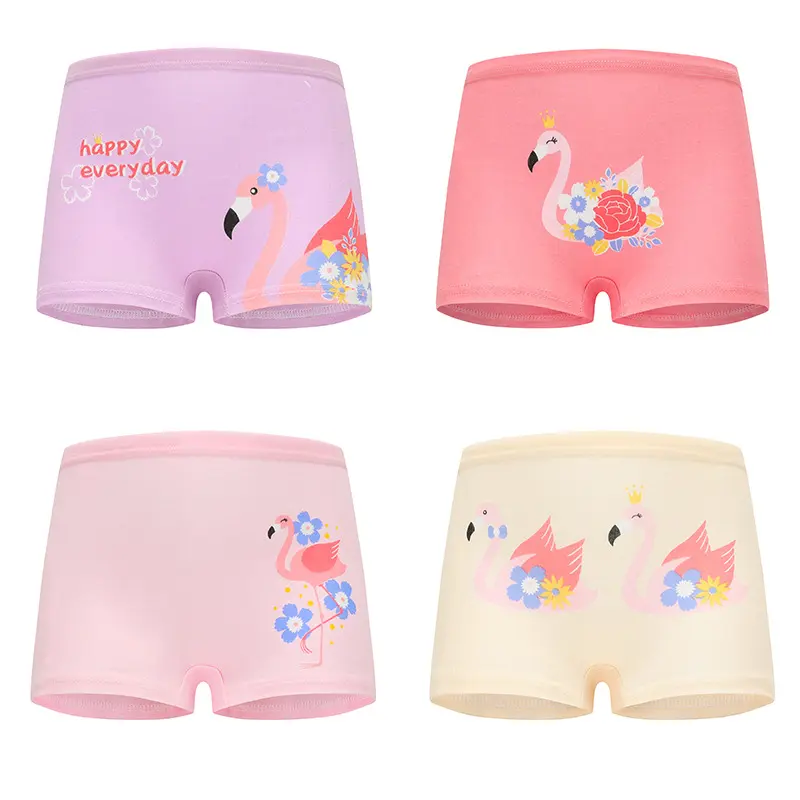 1/4/8/12 Pcs Children Girls Panties Sets Cotton Pretty Cute Cartoon Unicorn Print Child Underwear for Girl Kid Boxer Breathable