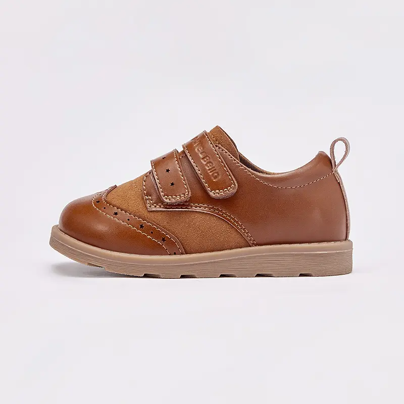 Dave Bella Boys Leather Shoes 2024 Autumn Retro Style Children Casual Shoes Fashion Shoes For Kid Boy Brown Shoes DB3241758