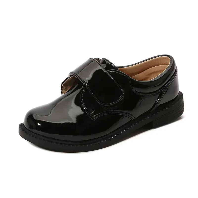 Boy Leather Shoe British Style School Performance Kids Party Shoes White Black Versatile Casual Children Moccasins Shoes Fashion