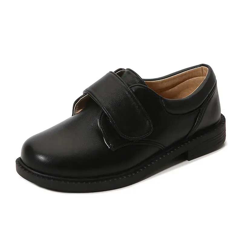 Boy Leather Shoe British Style School Performance Kids Party Shoes White Black Versatile Casual Children Moccasins Shoes Fashion
