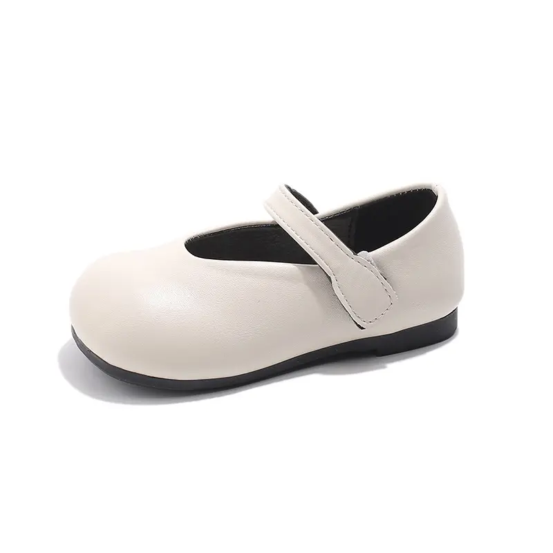 2025 Spring Autumn New Children Leather Shoes for Girls Fashion Korean Style Soft Bottom Non-slip Princess Versatile Simple Shoe