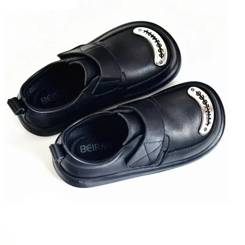 Full Grain Leather Boys Leather Shoes Spring Autumn Cow Leather Baby Girls School Shoes Children's Casual Flat Shoes