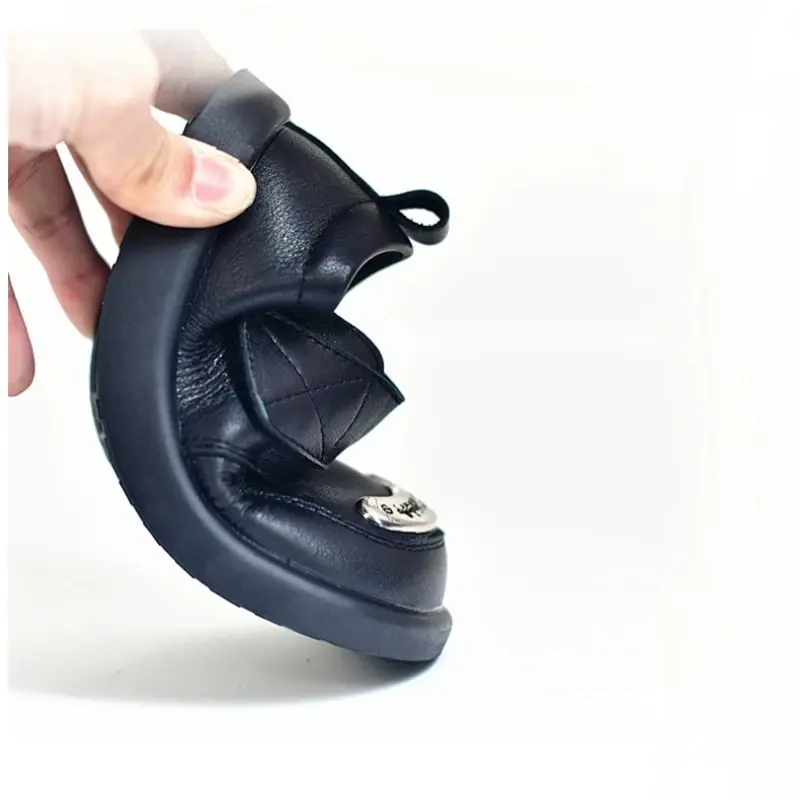 Full Grain Leather Boys Leather Shoes Spring Autumn Cow Leather Baby Girls School Shoes Children's Casual Flat Shoes