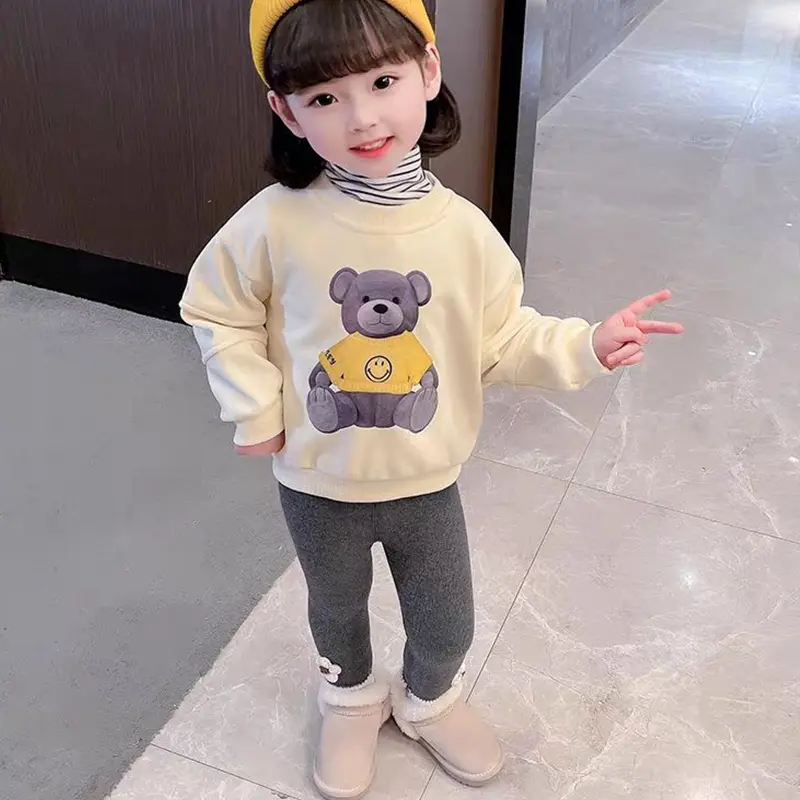 Baby Girls Pants Kids Autumn Winter Cute Knitted Flower Simplicity Tight Trousers 1-6 Yrs Old Winter Children Leggings Trousers