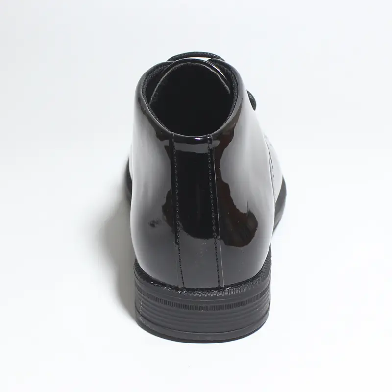 Luxury Brand Leather Shoes Boys Boots Black Lace-Up Square Toe Ankle Boots Formal Leather Oxfords Boots Shoes Dress Short Boots