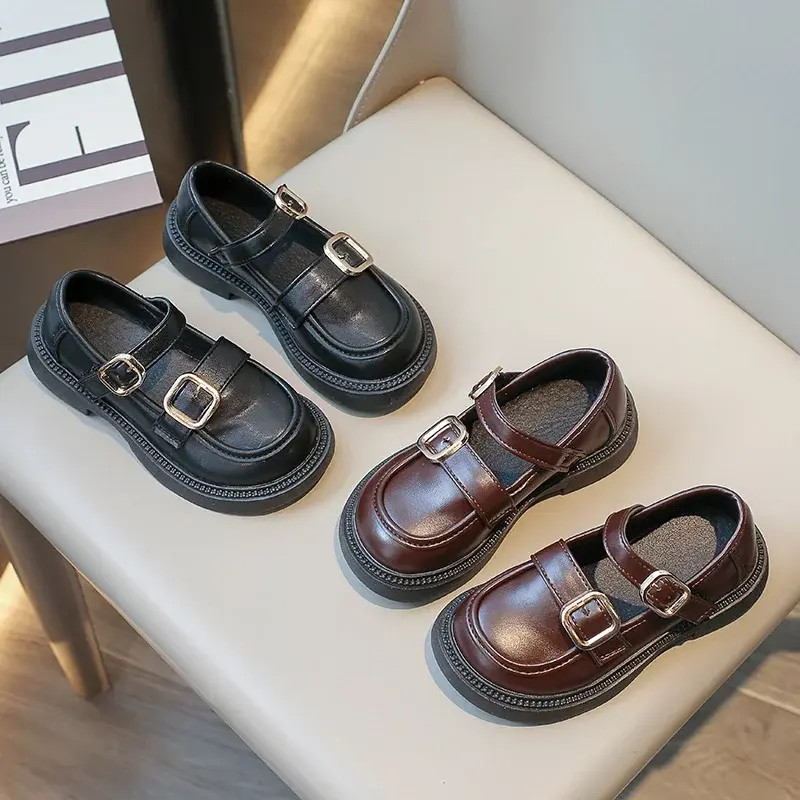 Spring New Fashionable Comfortable Elegant Casual Wear-Resistant Shoes Breathable Soft Sole Girls' Leather Shoes