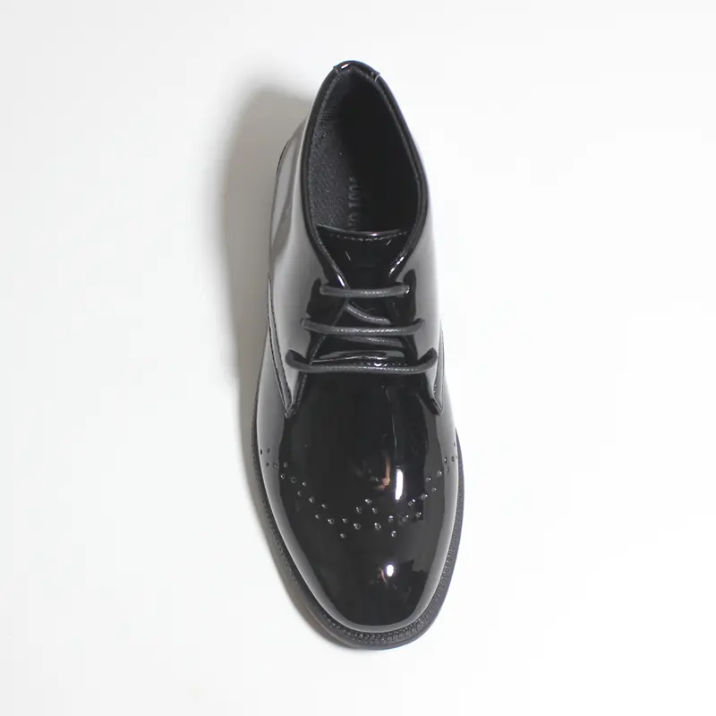 Luxury Brand Leather Shoes Boys Boots Black Lace-Up Square Toe Ankle Boots Formal Leather Oxfords Boots Shoes Dress Short Boots