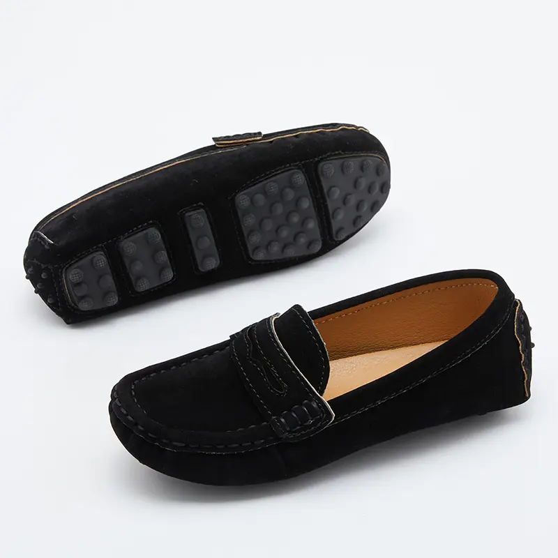 Lennuoma Kids Penny Loafers Flats Shoes Suede Leather Spring Autumn Party Solid Slip On Children Toddle Little Boy Moccasins