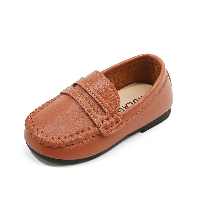 New Leather Shoe Fashion Simple Versatile Girl Shoes Classic Light Princess Shoes Trendy Autumn Boy Shoe Flat Daily Child Shoes