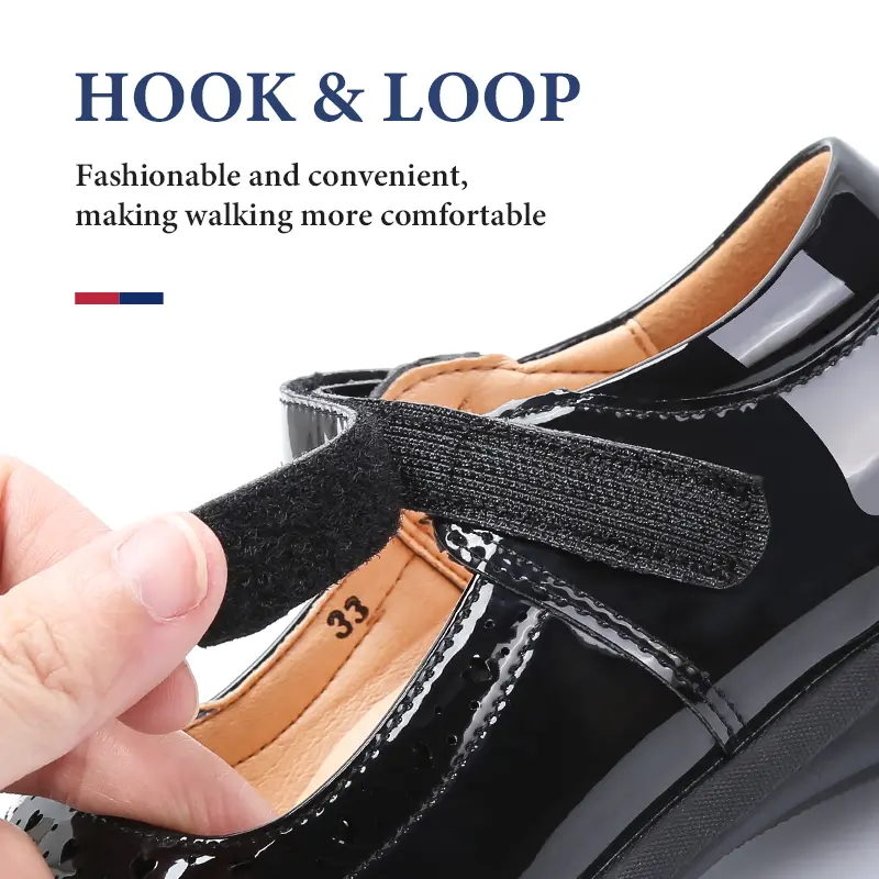 Soft Sole Student Shoes Women's Leather Shoes Black Children's Barefoot Comfortable Student Shoes Girls Princess Patent Leather