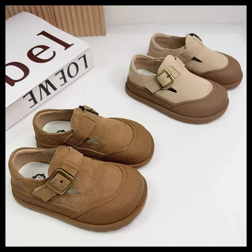 Children Shoe Retro Casual Shoes Trendy Boy Leather Shoes Lovely Frosted School Girls Party Dresses Shoes Chaussure Enfant Fille