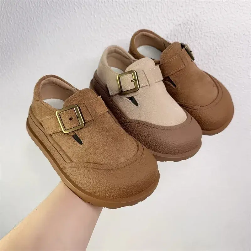 Children Shoe Retro Casual Shoes Trendy Boy Leather Shoes Lovely Frosted School Girls Party Dresses Shoes Chaussure Enfant Fille