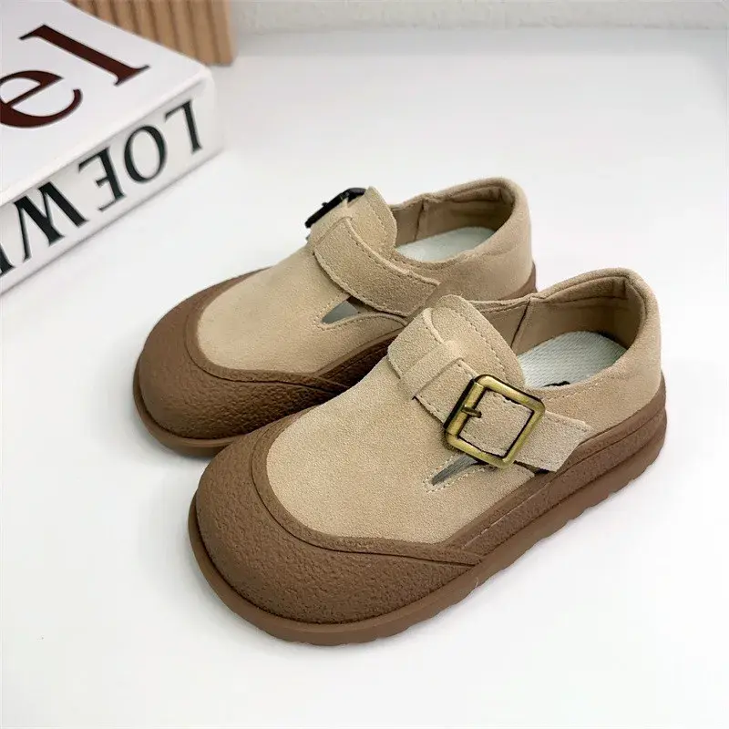 Children Shoe Retro Casual Shoes Trendy Boy Leather Shoes Lovely Frosted School Girls Party Dresses Shoes Chaussure Enfant Fille