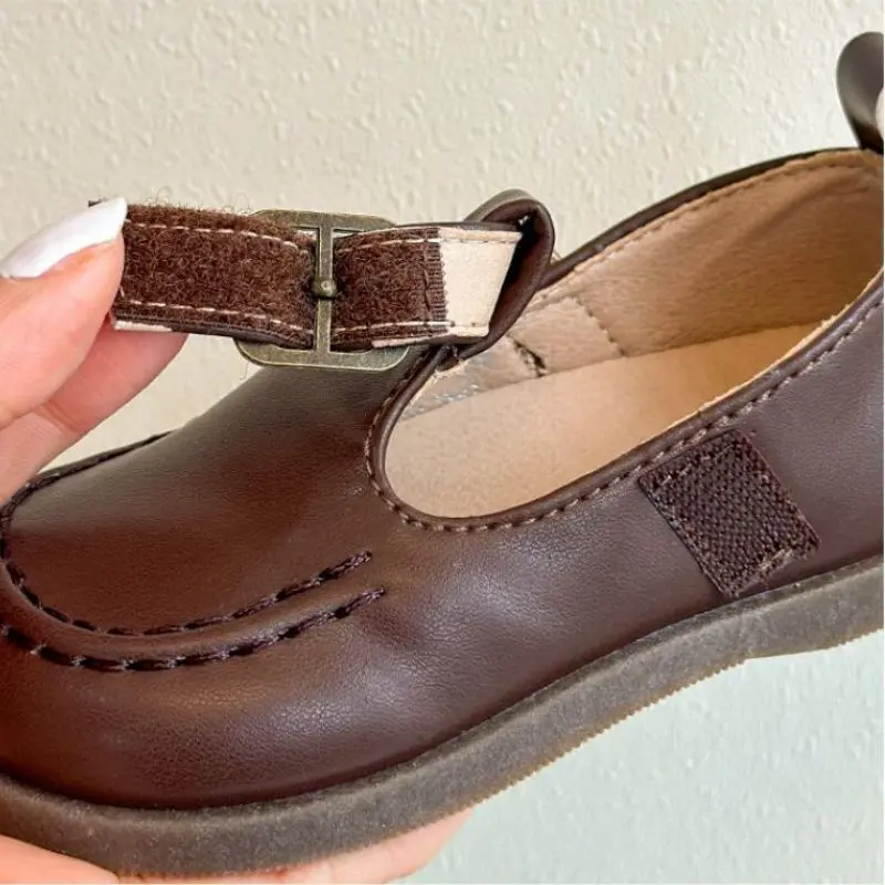 Spring Autumn Little Kids Peas Leather Shoes British Style Baby Toddler Boys Girls Soft Bottom Toddler Mary Janes Toddler Shoes