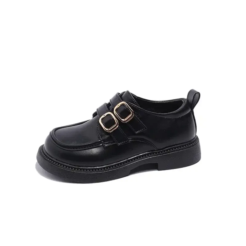 Children Leather Shoes for Girls 2024 Winter New Fashion Korean Style Anti-slippery Britishi Style Soft Bottom Versatile Loafer