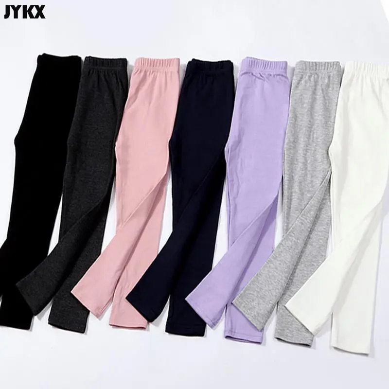 2022 Kids Girl Pants Spring Autumn Candy Color Elastic Pencil Trousers Child Solid Leggings for 2-11Y Children Clothing