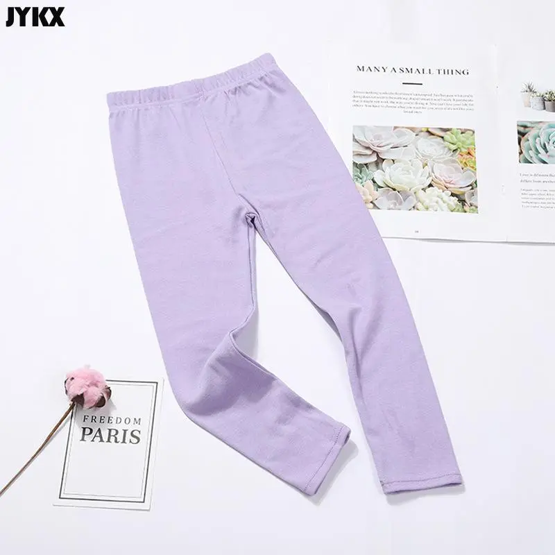2022 Kids Girl Pants Spring Autumn Candy Color Elastic Pencil Trousers Child Solid Leggings for 2-11Y Children Clothing