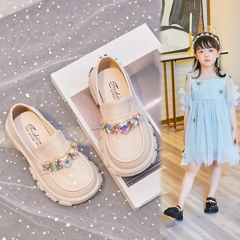 Zapatos Niña Platform Girl Leather Shoe 2023 Autumn Fashion Princess Shoe Soft Soled Lolita Shoe Kid Shoes Mary Jane Shoes туфли