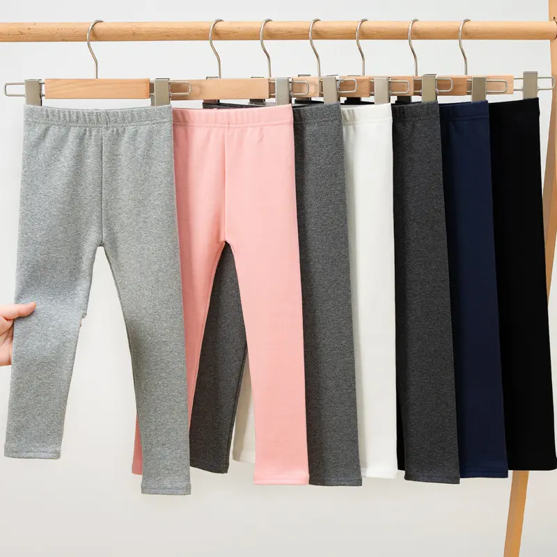 Girls' Leggings Spring And Autumn Style 95 Cotton Female Baby Elastic Pants Children's Slim outer Wear Pants