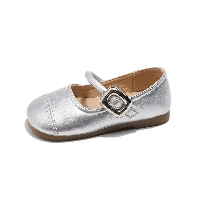 2025 Children Leather Shoes for Girls Spring New Fashion Elegant Comfortable French Style Mary Jane Casual Versatile Chic Shoes