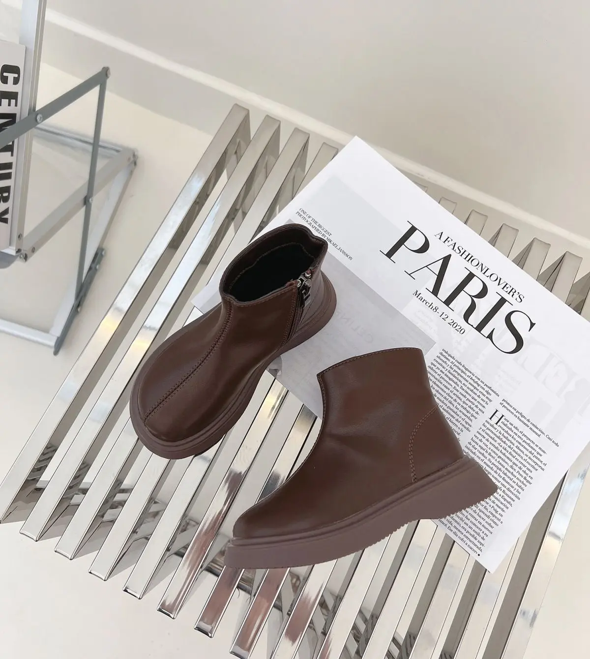 Classic Children's Black Boots Simple Thick Bottom Autumn Boots for Girls Matte PU Leather Kids Fashion Ankle Boots Round-toe