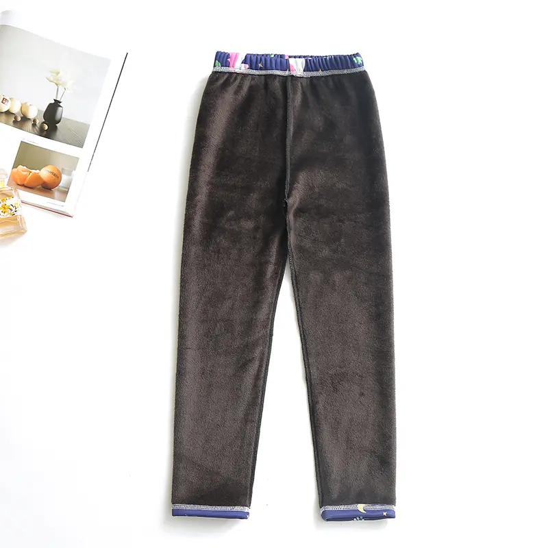 Cartoon Pattern Chlildren's Pants Autumn Winter Thicked Warm Velvet Straight kids Girls Leggings
