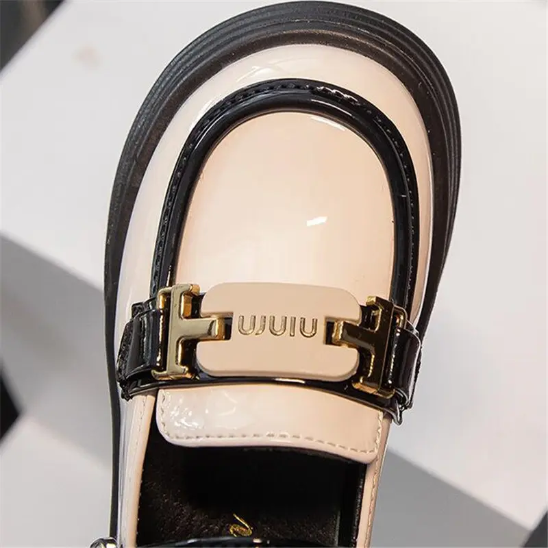 Girls' English style leather shoes 2023 autumn little girl black leather shoes children's soft sole single shoes princess shoes