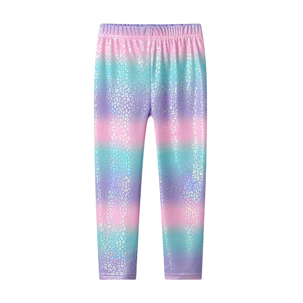 VIKITA Kids Rainbow Colorful Pants Girls Striped Skinny Pencil Pants Toddlers Casual Daily Fashion Trousers Children Clothing