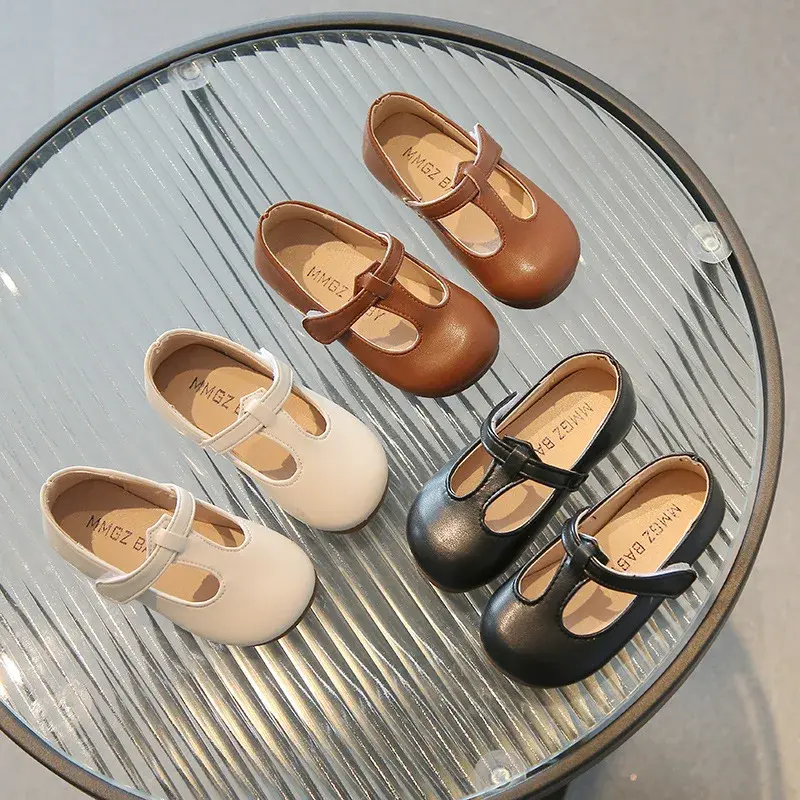 Kid Shoe Child Princess Shoe Soft Soled Mary Jane Shoes Fashionable Leather Shoes Versatile Casual Shoes Antiskid Lolita Shoe