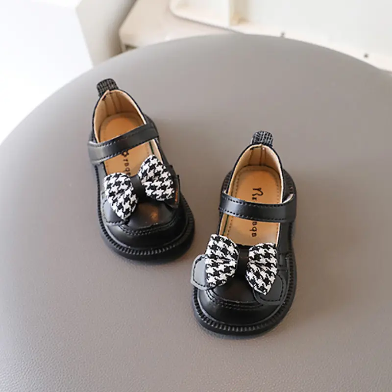 Spring Autumn Fashion Children's Leather Shoes Elegant Princess Shoes for Girls Versatile Kids Baby Walking Flats Single Shoes