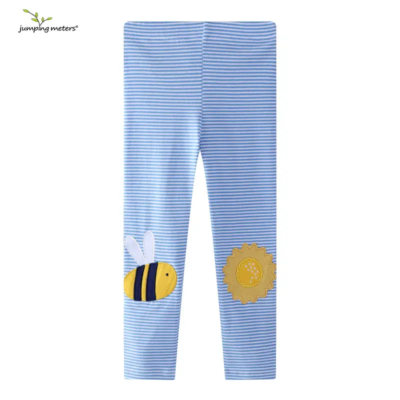 Jumping Meters 2-7T Applique Girls Leggings Pants Clothing Applique Full Length Fashion Girls  Baby Skinny Pencil Pants