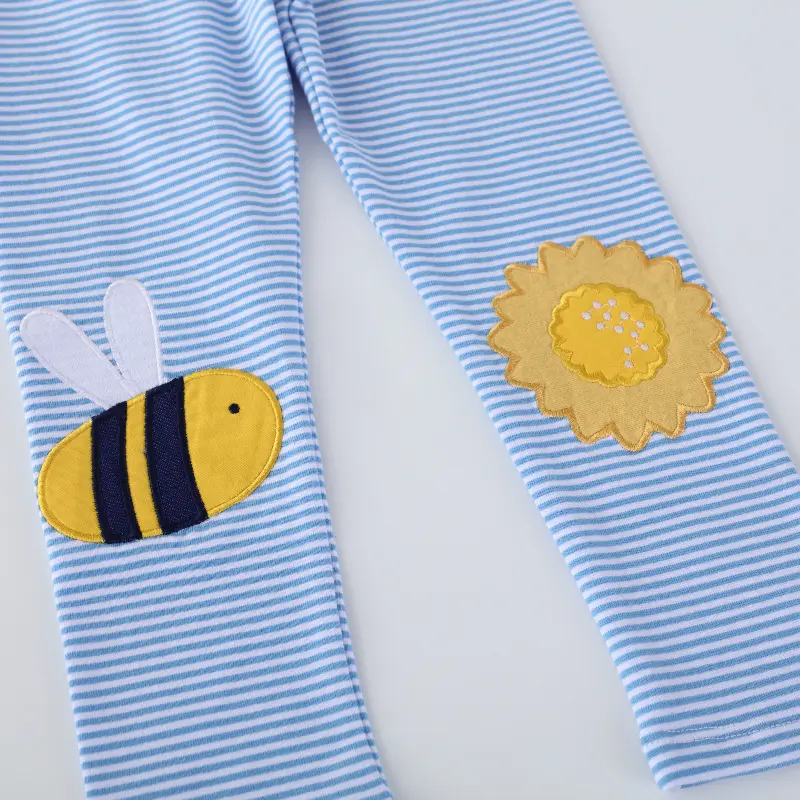 Jumping Meters 2-7T Applique Girls Leggings Pants Clothing Applique Full Length Fashion Girls  Baby Skinny Pencil Pants