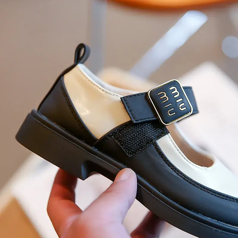 Stylish Women's Children's Leather Shoes With Soft Bottom And Princess Style Design Autumn 2023 New Arrival Rubber Sole Shoes