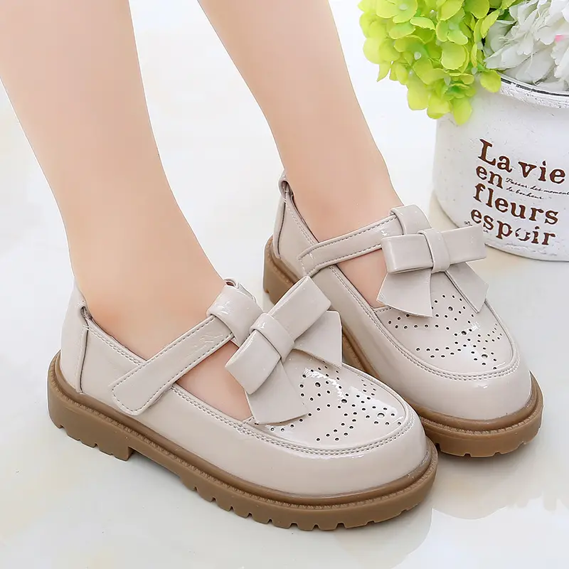 Girls Leather Shoes 2024 Princess Shoes Black Soft Sole Breathable Mary Jane Shoe Kids Shoe for Girl Baby Girl Shoe Zapatos Niña