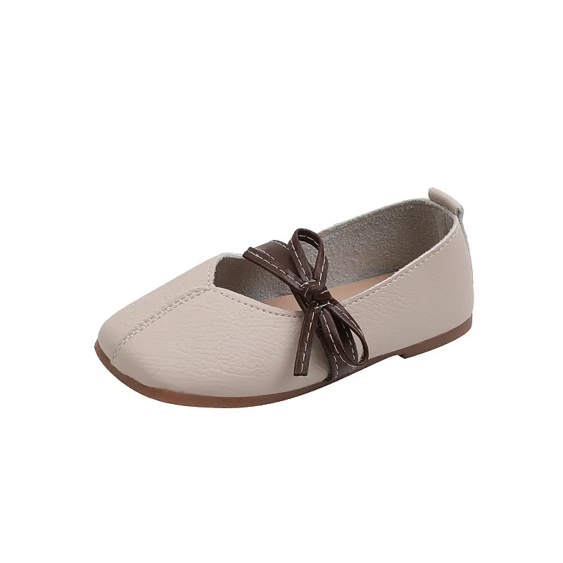 Girls' Leather Shoes Fashion Children Bow Soft Comfortable Flat Single Shoes Students Baby Casual Shoes Spring Autumn New H698