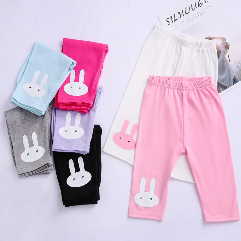 The new summer children leggings thin cotton children cartoon girls pants
