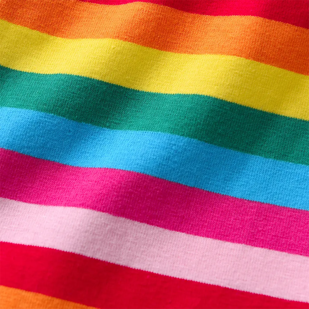 DXTON Children Leggings Rainbow Girls Pants Winter Skinny Leggings for Girls Toddler Striped Pants Girls Pencil Pants 2-8 Years