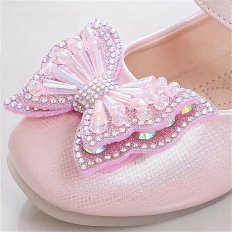 Children leather shoes girls black performance shoes autumn girls princess shoes white beans single shoes students flat shoes