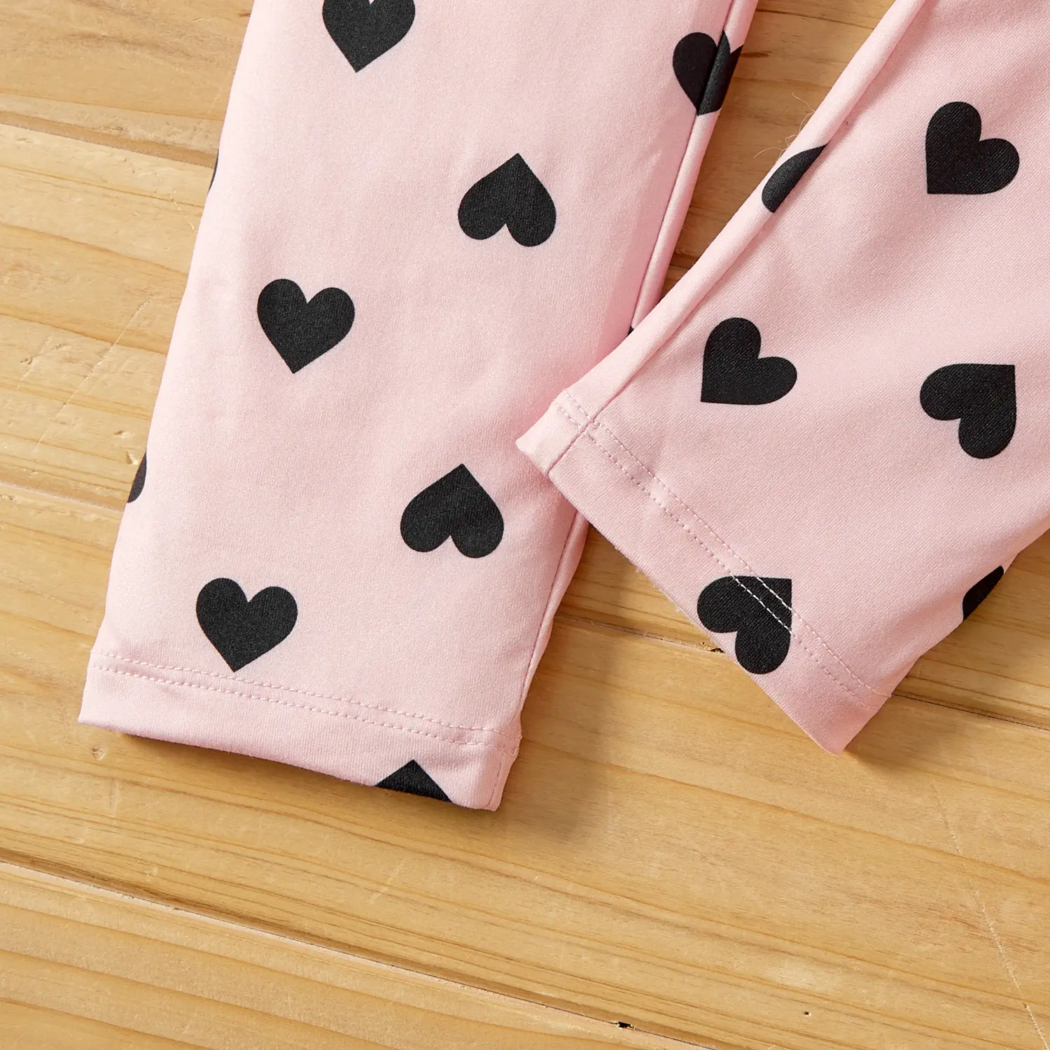 PatPat Eco-friendly RPET Fabric Toddler/Kid Girl Heart Print/Polka dots Elasticized Leggings