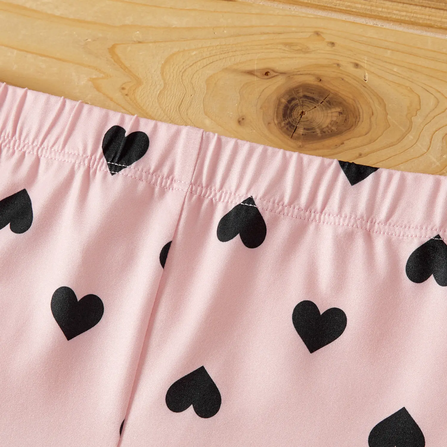 PatPat Eco-friendly RPET Fabric Toddler/Kid Girl Heart Print/Polka dots Elasticized Leggings