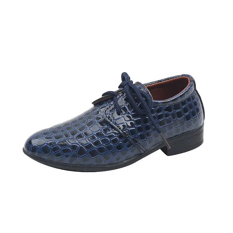 Boys Pointed Leather Shoes British Style Boys' Shoes Primary School Children's Dress Fashion Performance Shoes for Catwalk Party