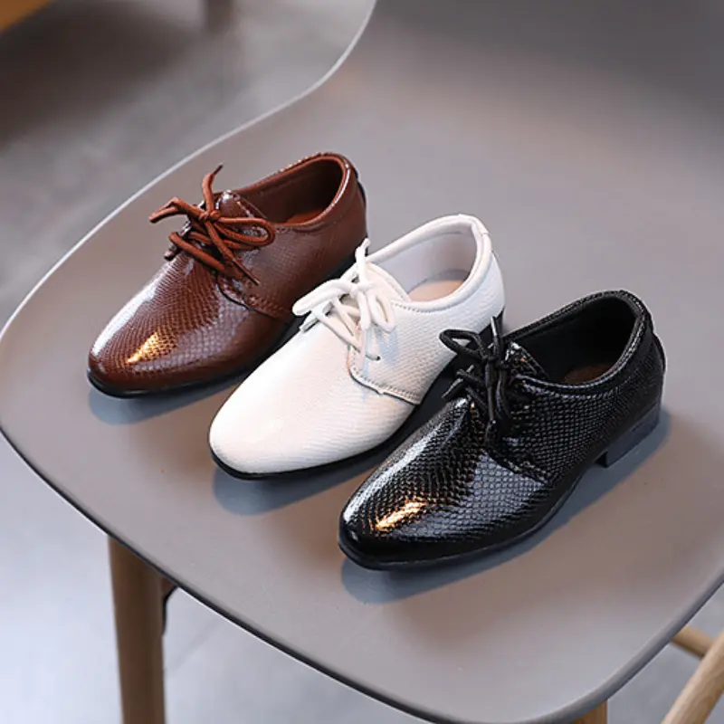 Boy Leather Shoes Children Shoe Dress for Boy Black Performance Shoes for Students Kid Shoes for Boy Toddler Shoe Zapatos Niña