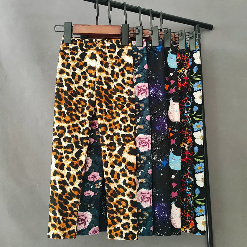 Summer Sweet Girl Print Leggings Kids Girls Slim Long Pants Children Girl Skinny Pencil Pants Kids Clothing