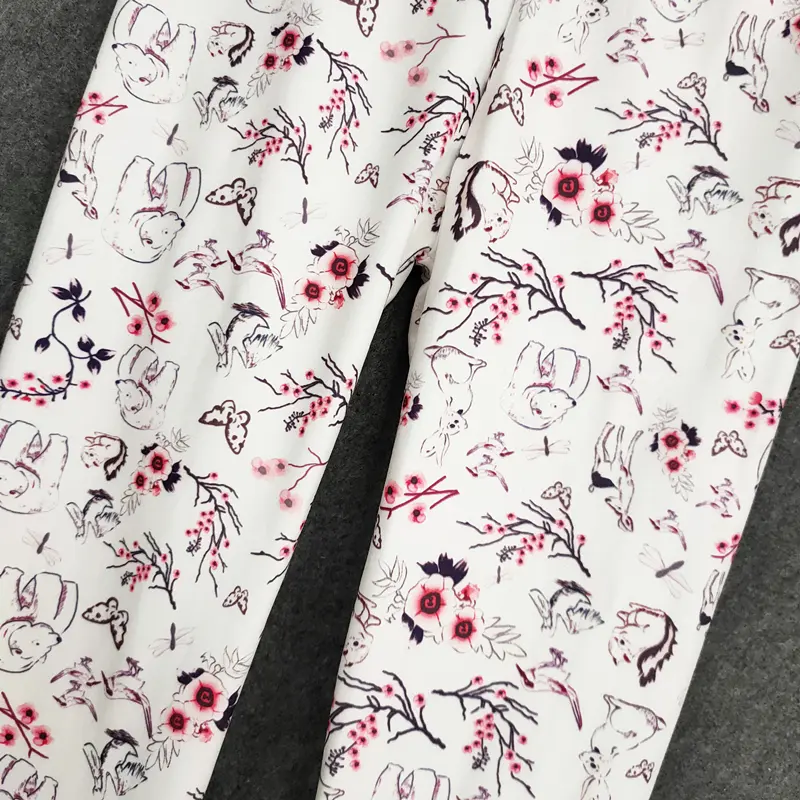 Summer Sweet Girl Print Leggings Kids Girls Slim Long Pants Children Girl Skinny Pencil Pants Kids Clothing