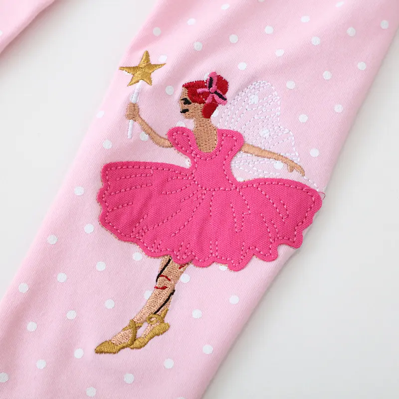 Jumping Meters 2-7T Dancing Autumn Spring Girls Leggings Pants Clothing Embroidery  Full Length Girls  Baby Skinny Pencil Pants