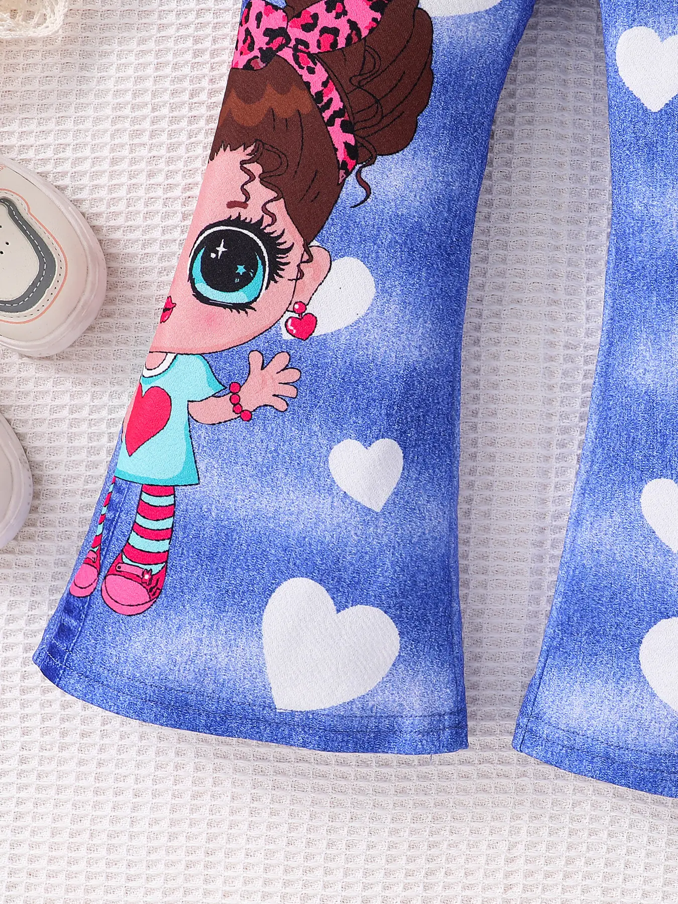 Children's clothing, children's pants, autumn clothing, girls' 2024 fashion single piece printed casual pants