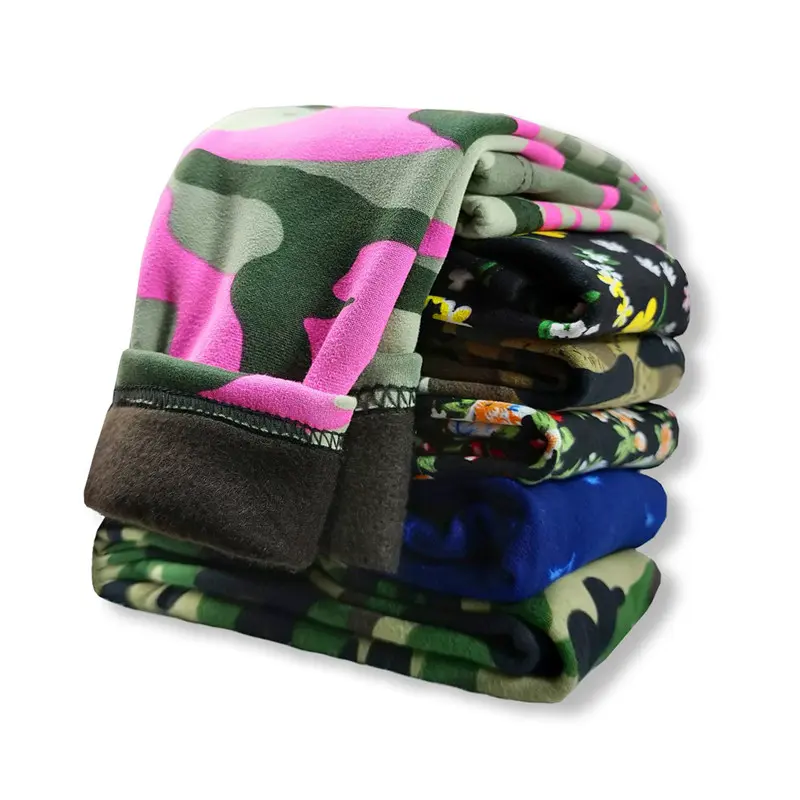 Autumn Spring Thin Fleece Kids Boys Pants Camouflage Print Floral Children's Girls Leggings