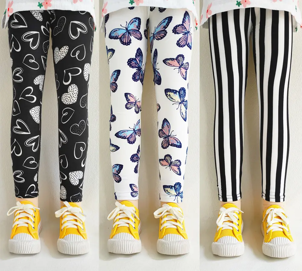 Kids Pant Spring Summer Children Clothing Baby Girls Slim Tight Pants Sweet Floral Leggings For Girl Clothing